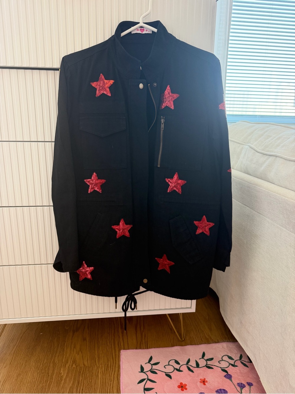 Buddy Love Black Jacket with Red Sequin Stars